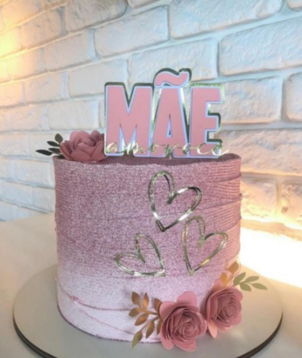 topo de bolo mãe