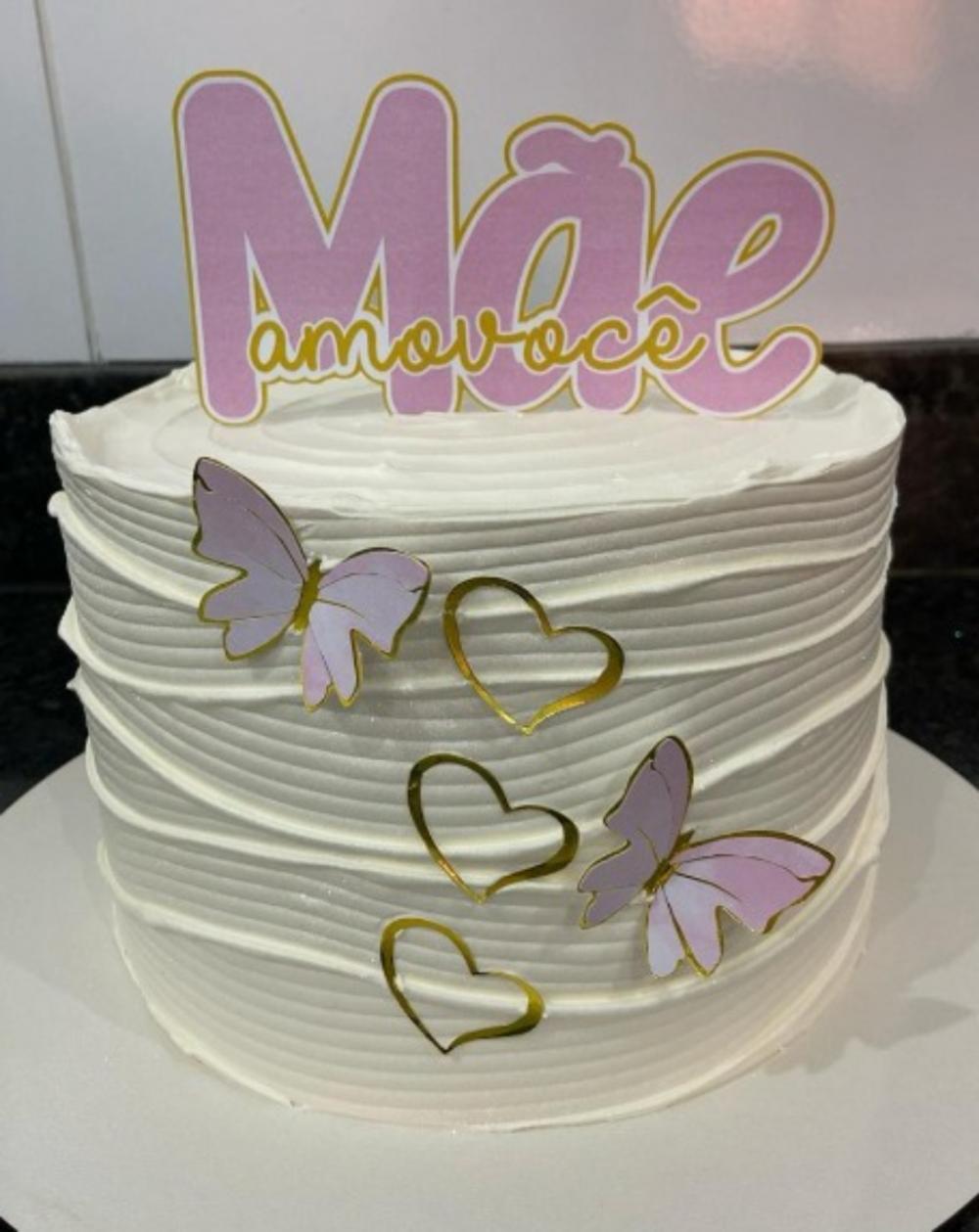 topo de bolo mãe amo você