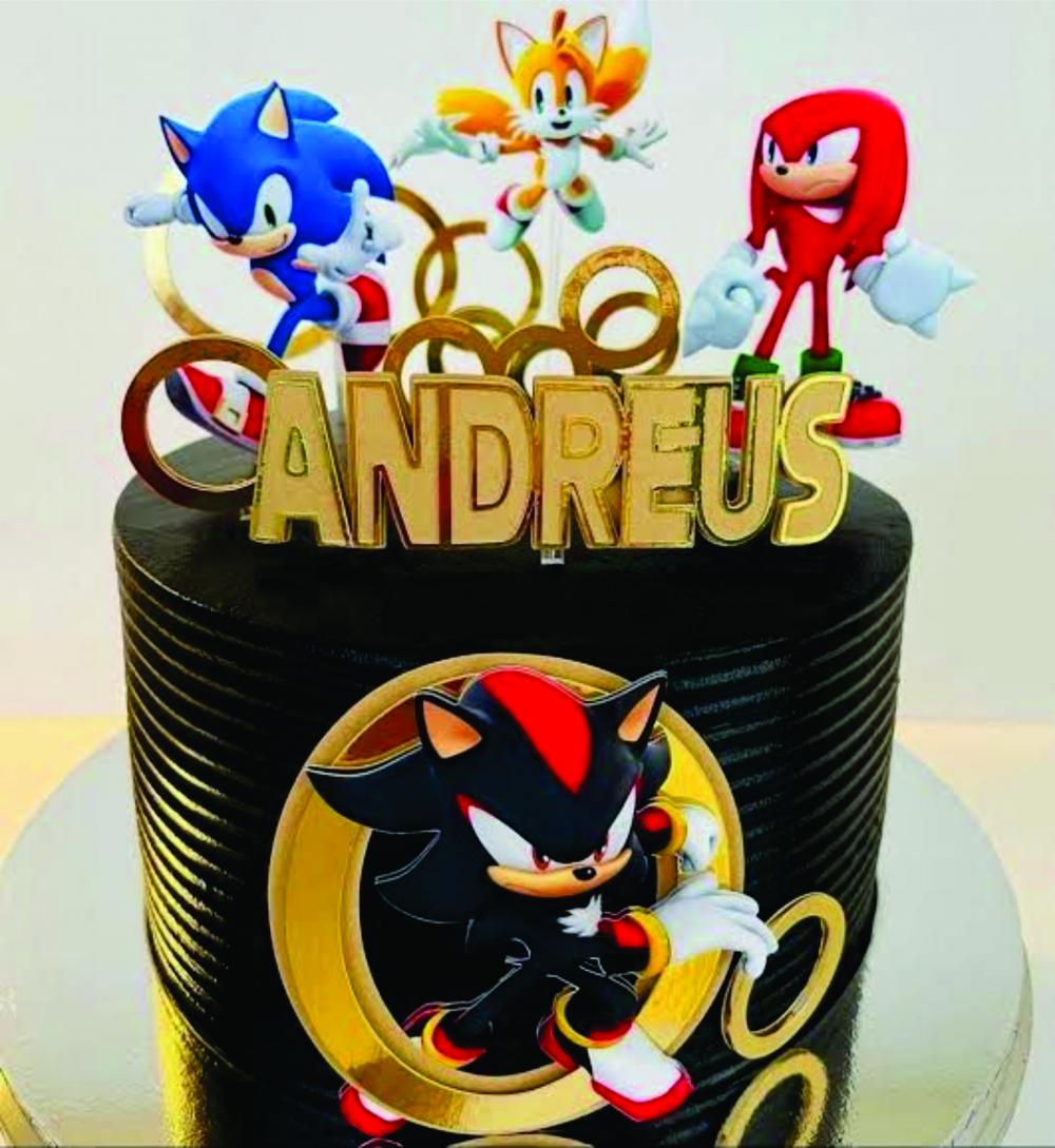 topo de bolo sonic preto
