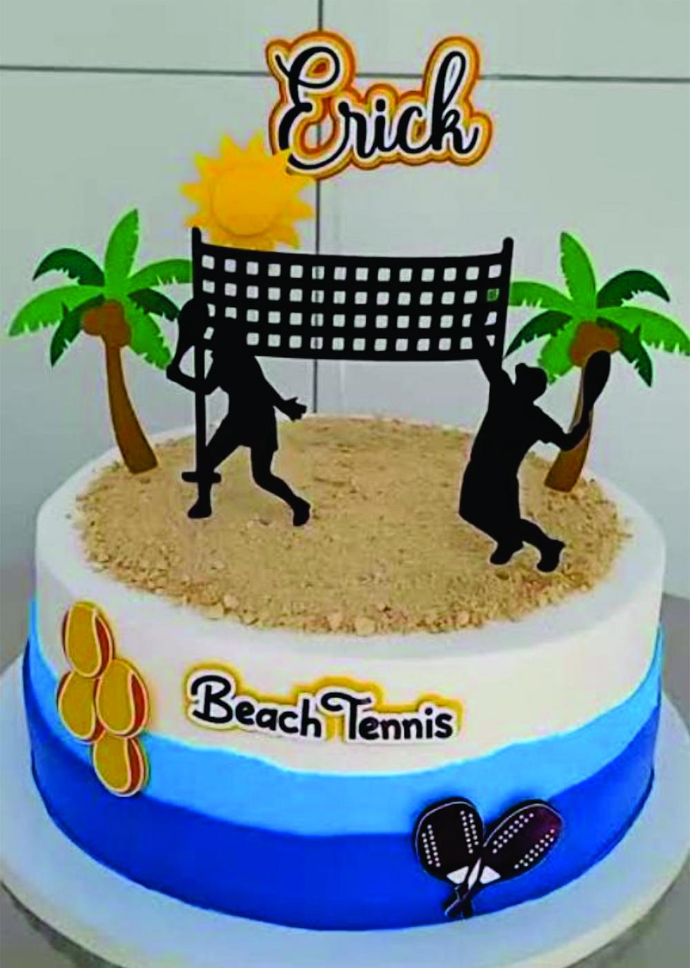 topo de bolo beach tênis