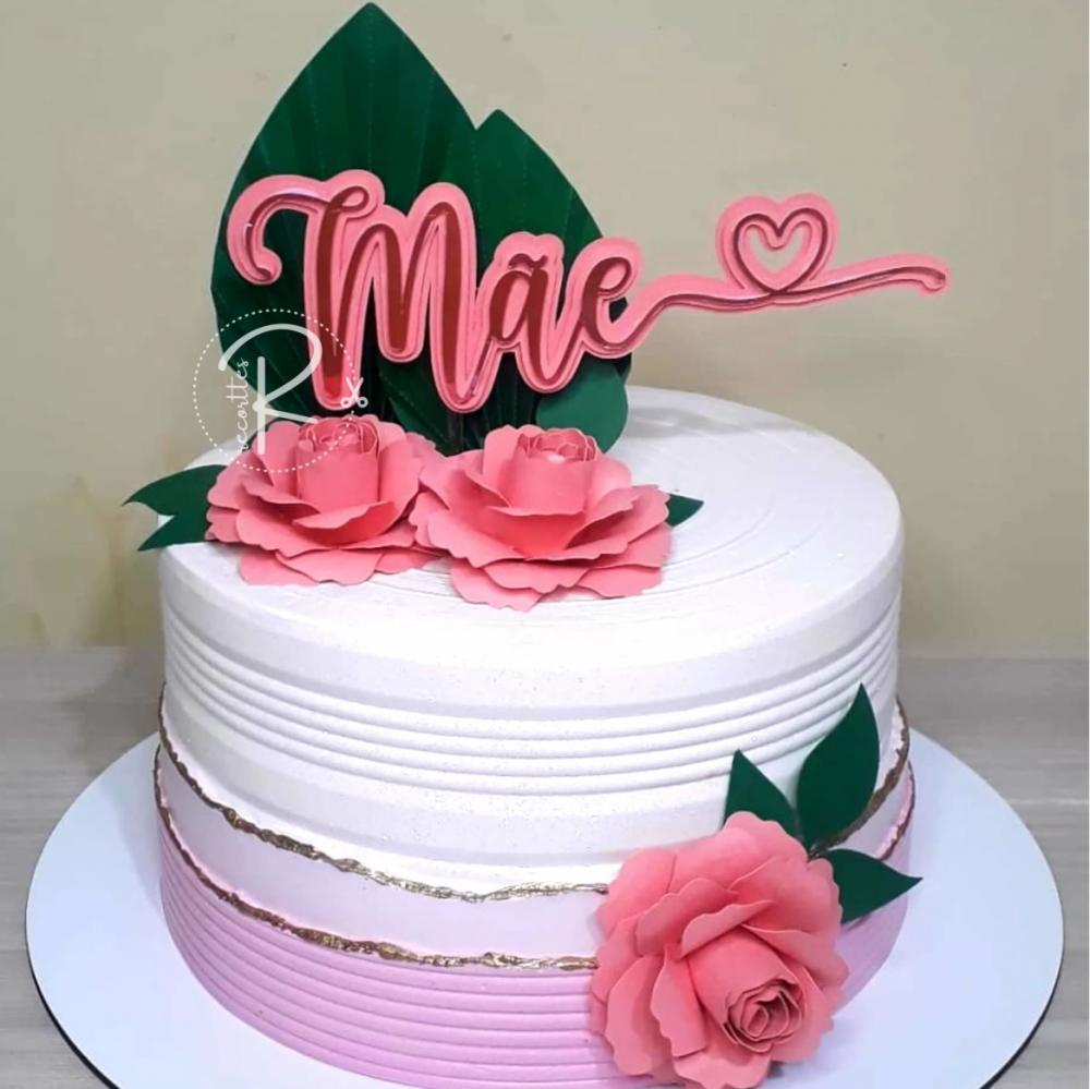 topo de bolo mãe