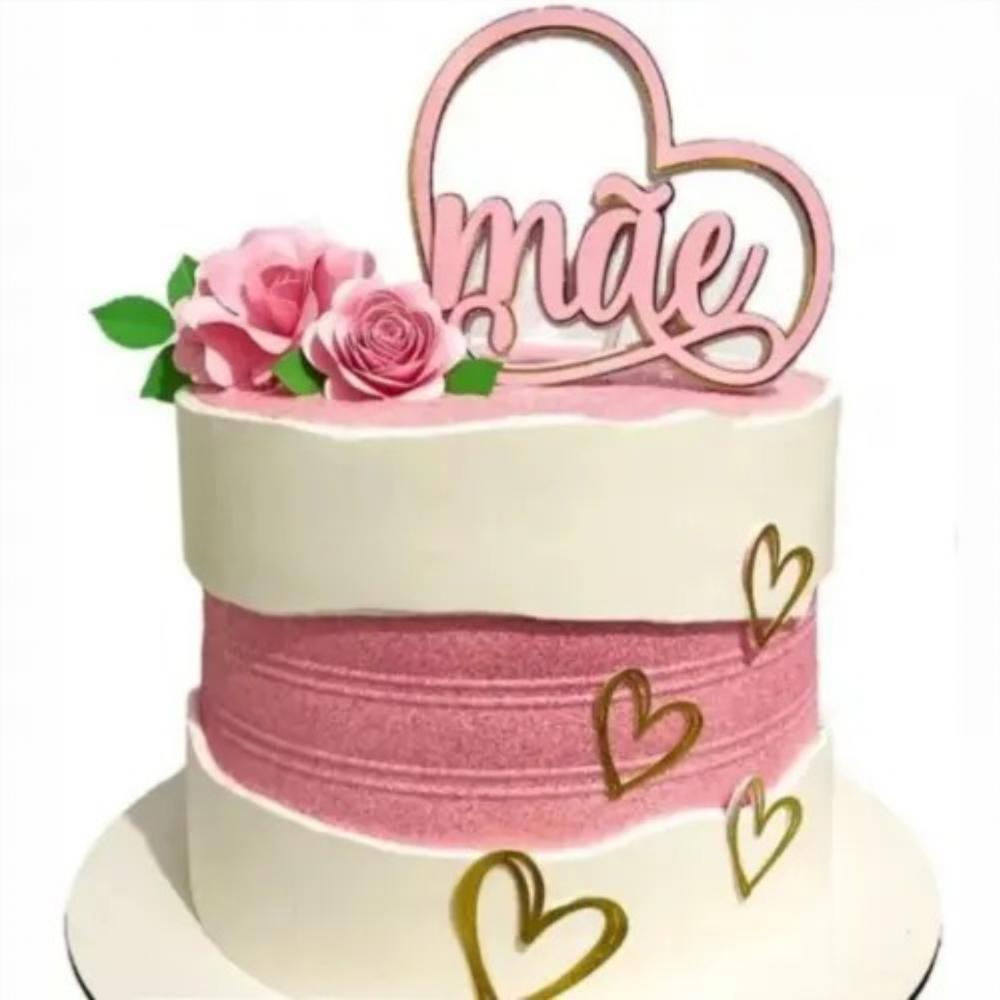 topo de bolo mãe