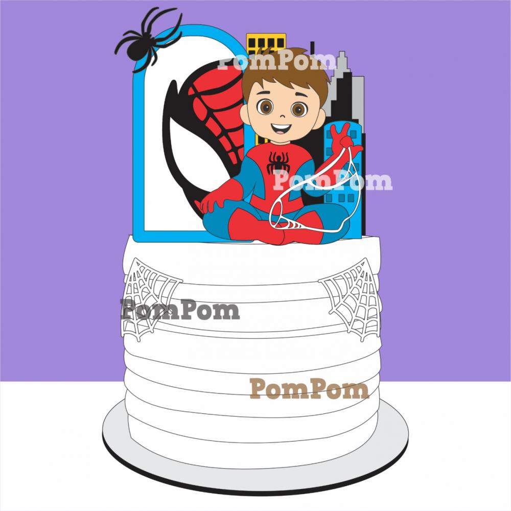 topo de bolo homem aranha