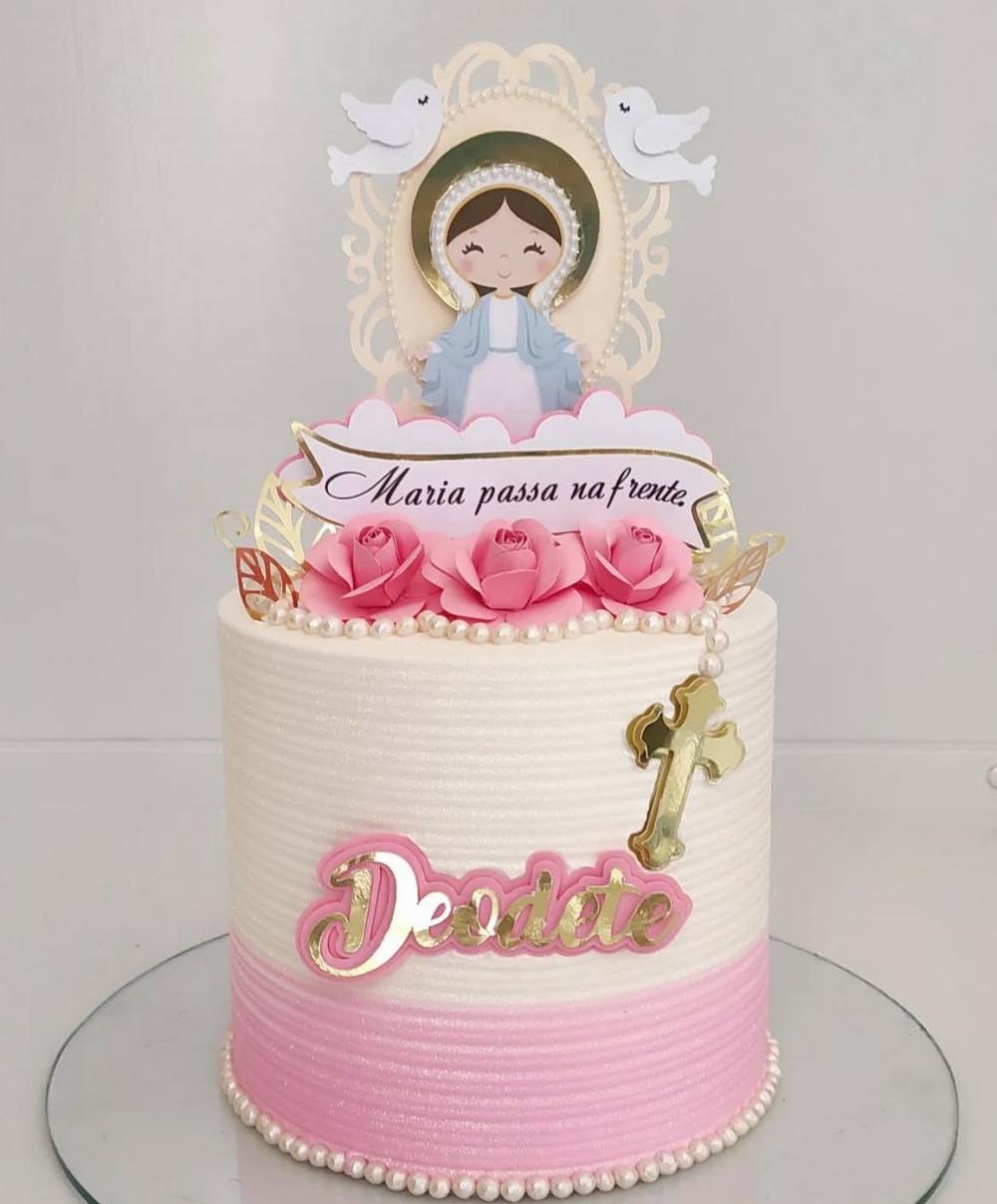 topo de bolo Nossa Senhora das Graças