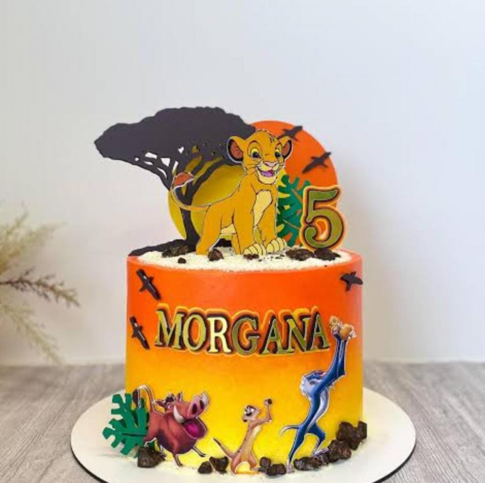 topo de bolo rei leão