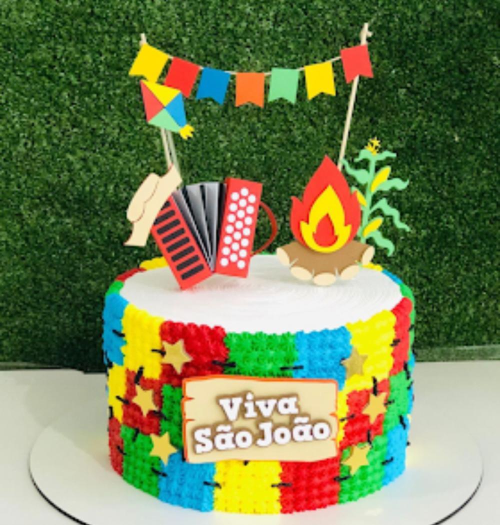 topo de bolo festa junina viva são joão