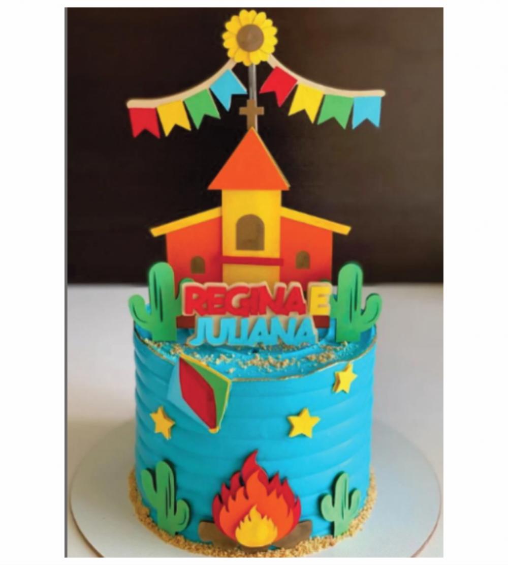 topo de bolo arraiá festa junina