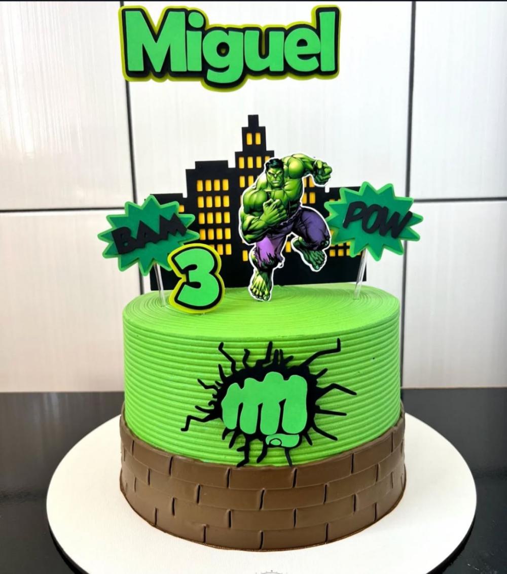 topo de bolo hulk