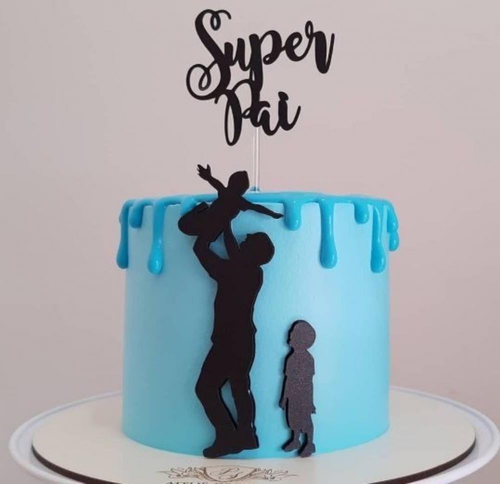 topo de bolo super pai
