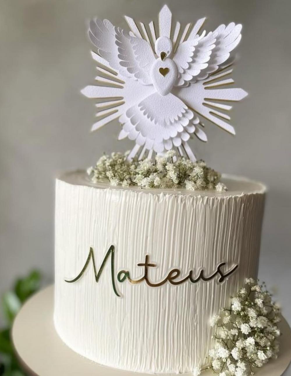 topo de bolo divino espirito santo