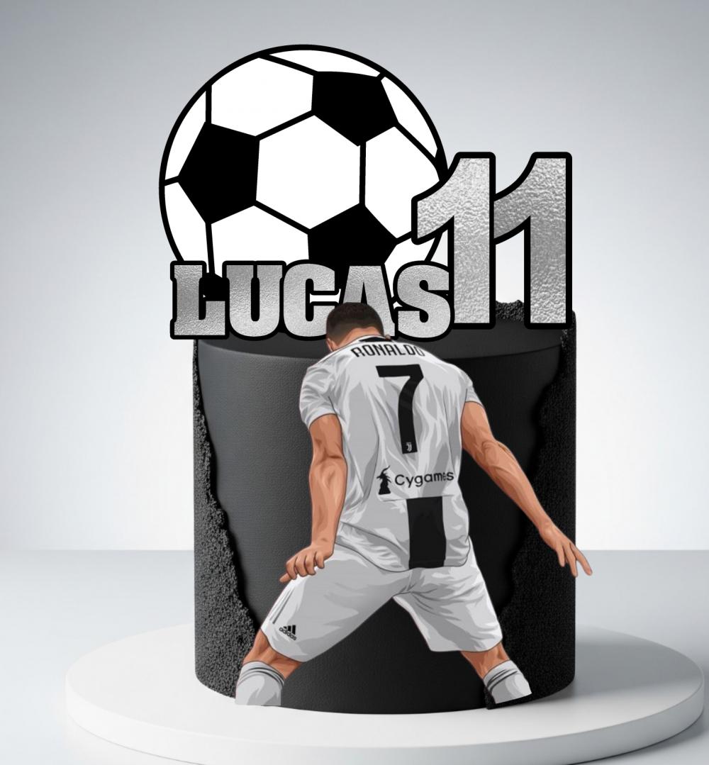 topo de bolo Cristiano Ronaldo CR7