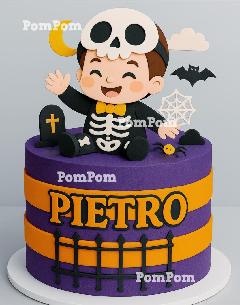 topo de bolo halloween menino mesversário