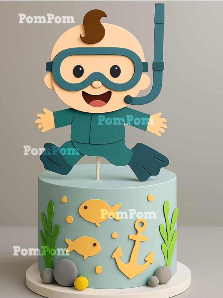 topo de bolo mergulhador