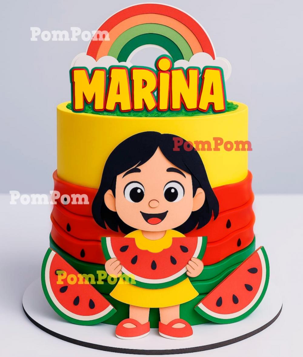 topo de bolo magali baby