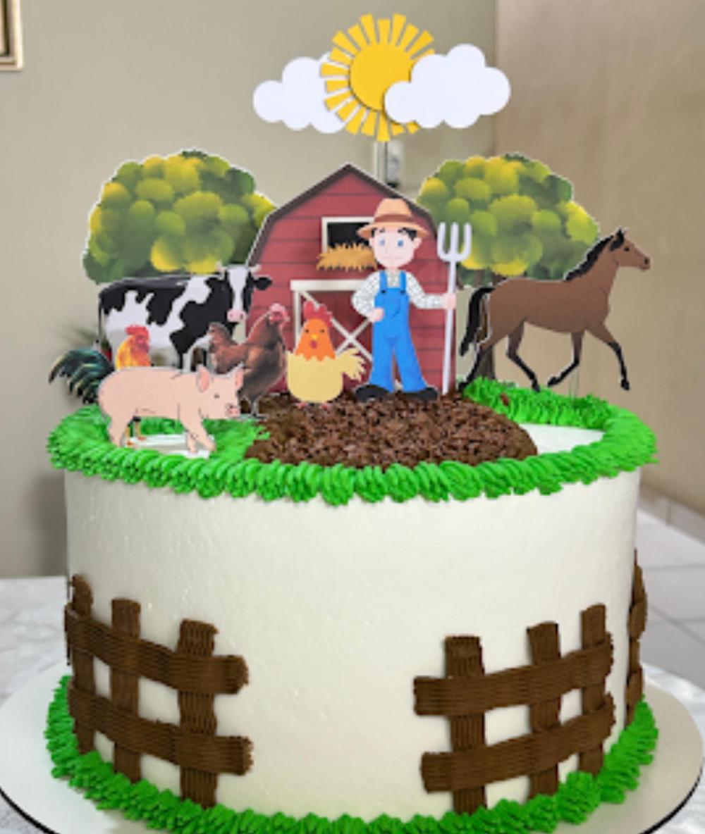topo de bolo fazenda fazendeiro