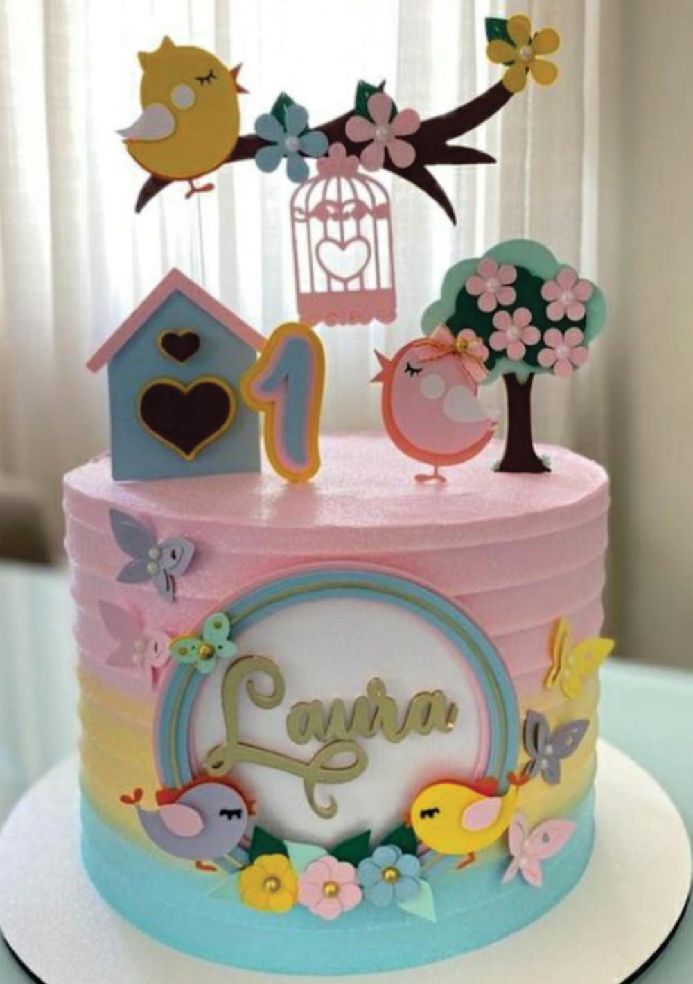 topo de bolo jardim encantado