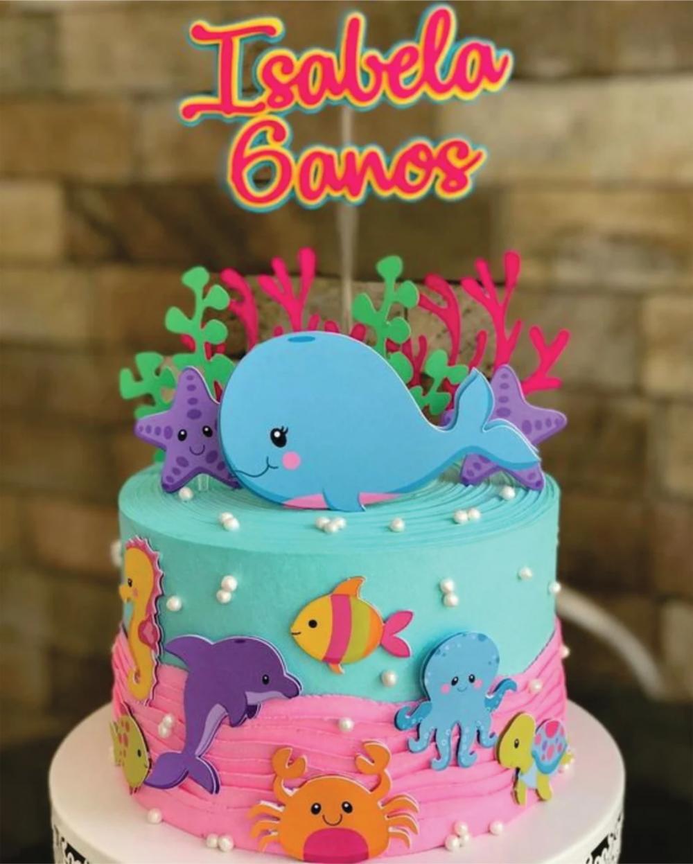 topo de bolo fundo do mar