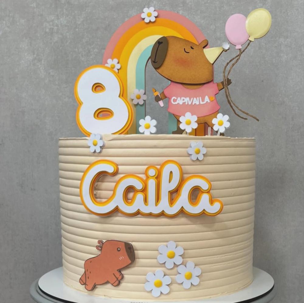 topo de bolo capivara