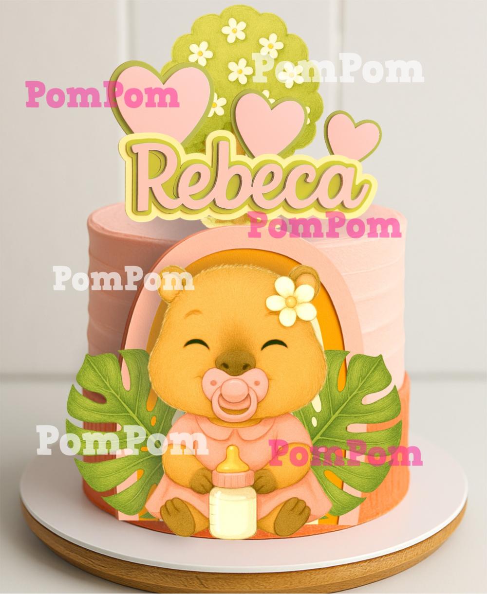 topo de bolo capivara