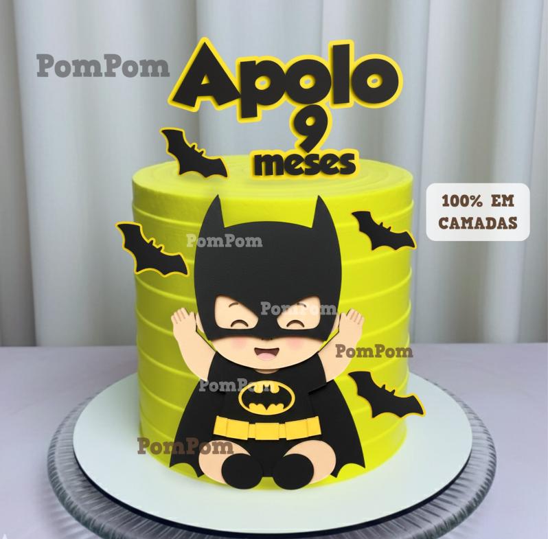 topo de bolo batmam baby