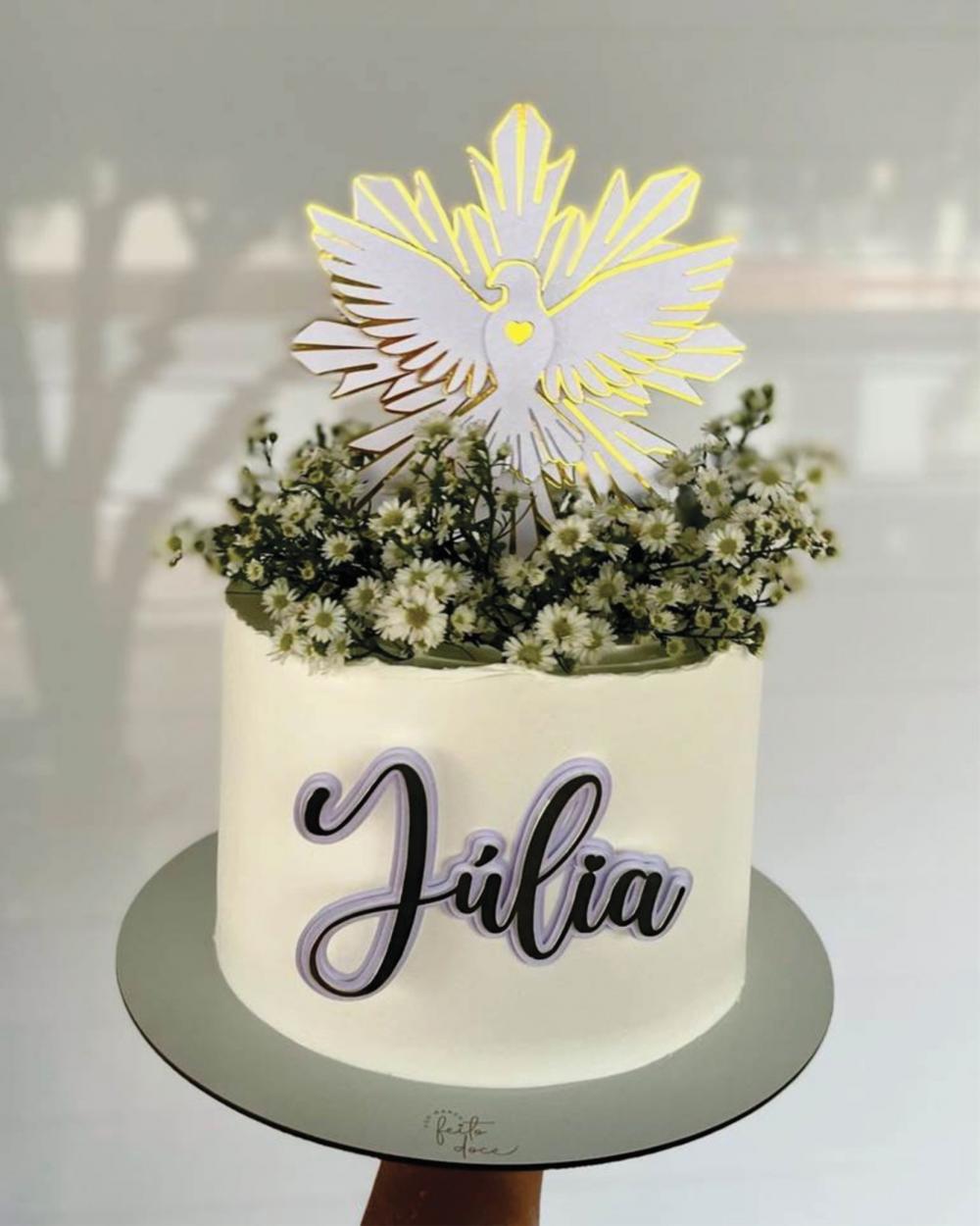 topo de bolo divino espirito santo