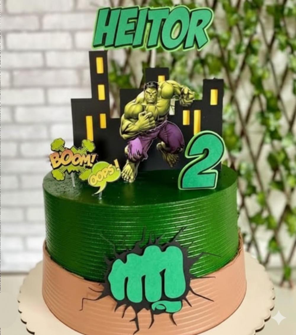 topo de bolo hulk