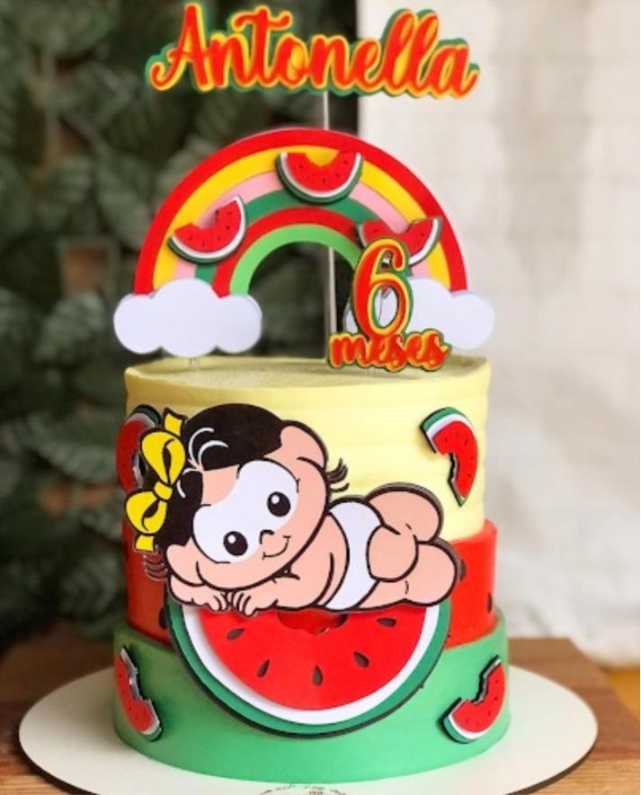 topo de bolo magali baby