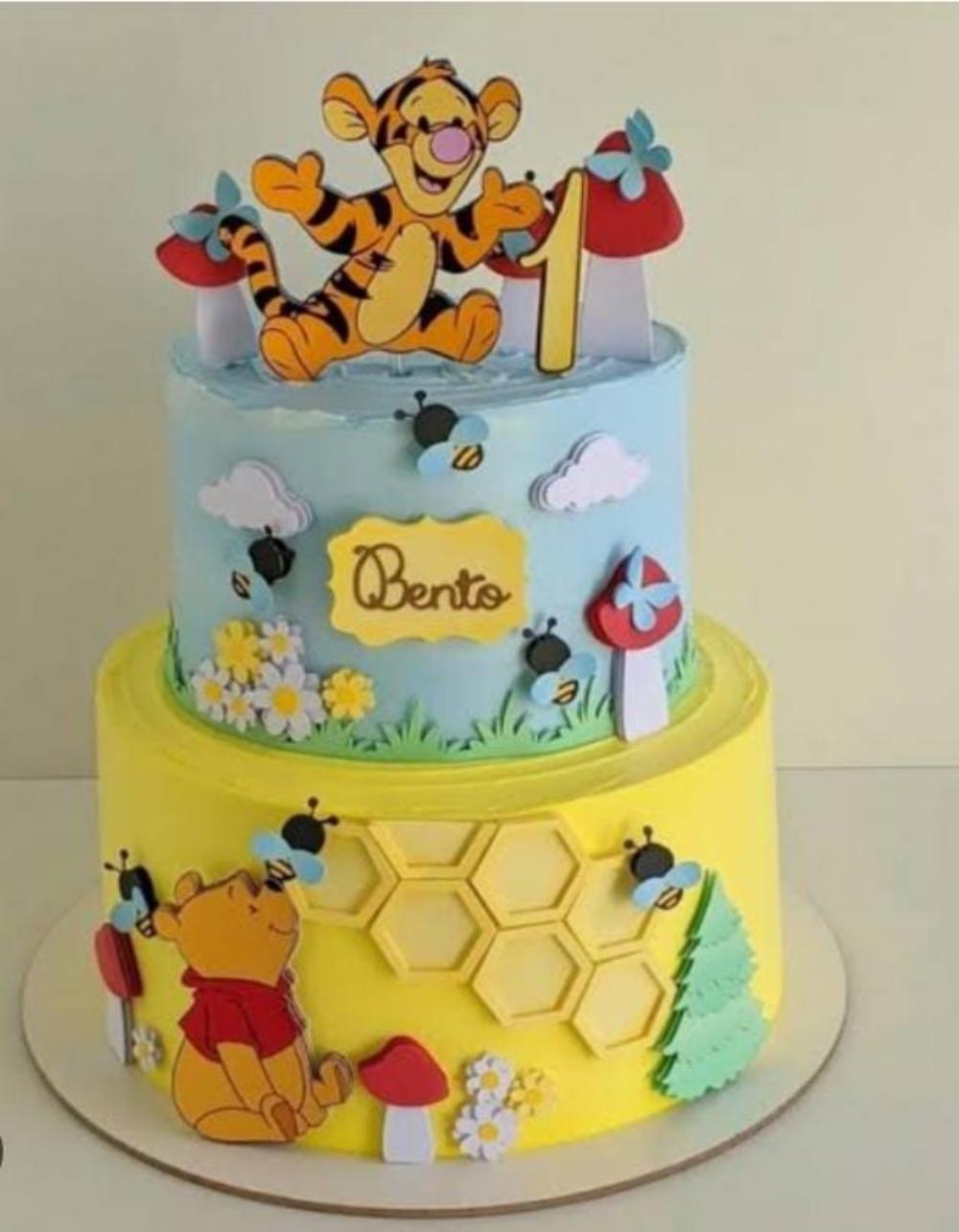 topo de bolo ursinho pooh