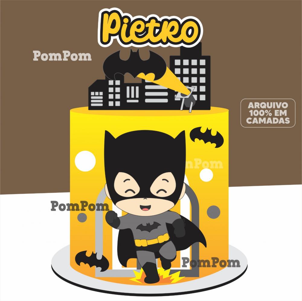 topo de bolo batmam baby