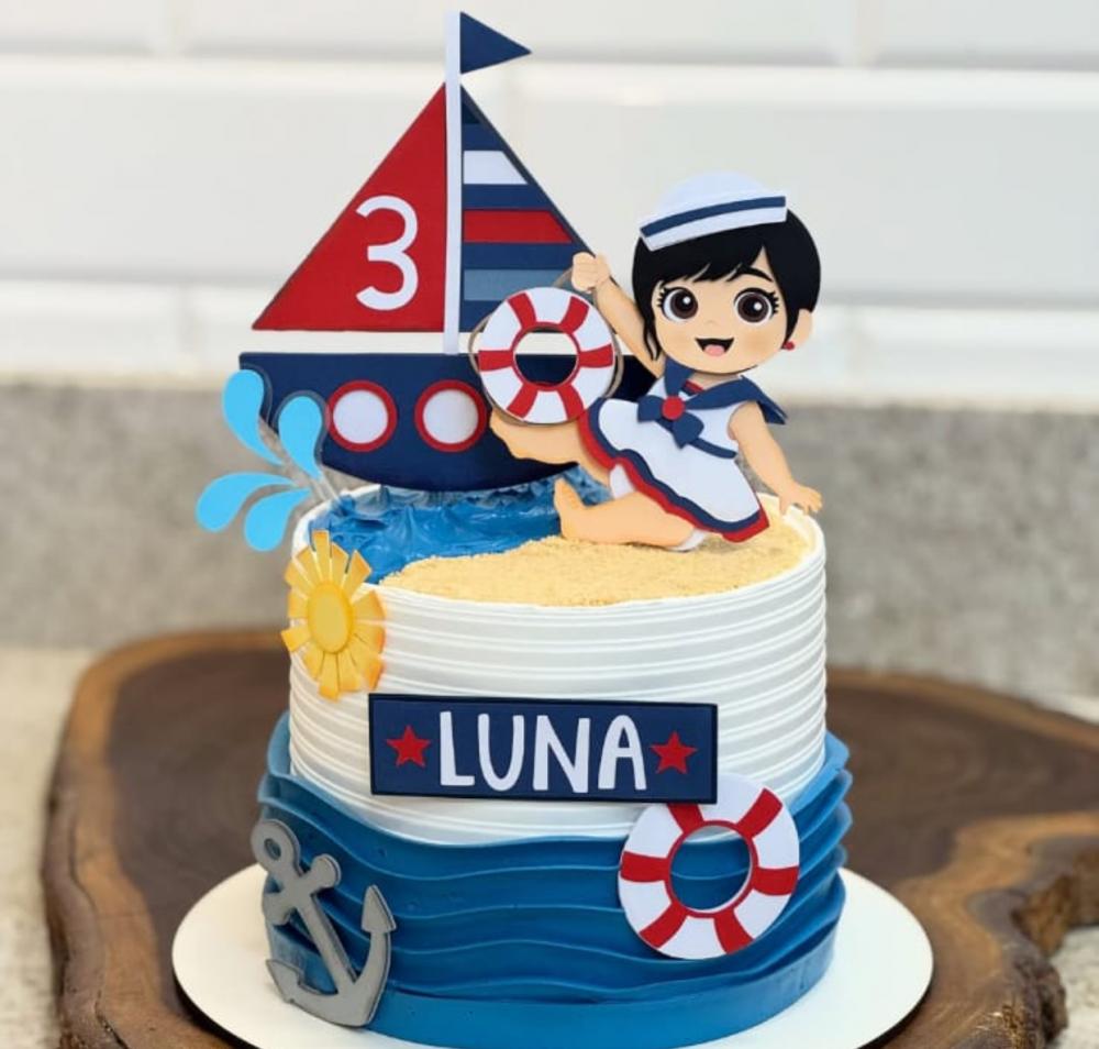 topo de bolo marinheira