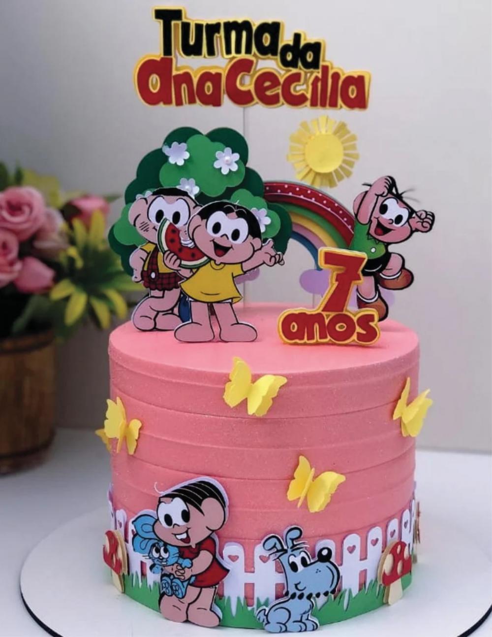 topo de bolo turma da Mônica