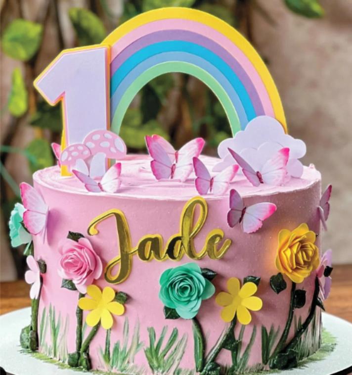 topo de bolo jardim encantado