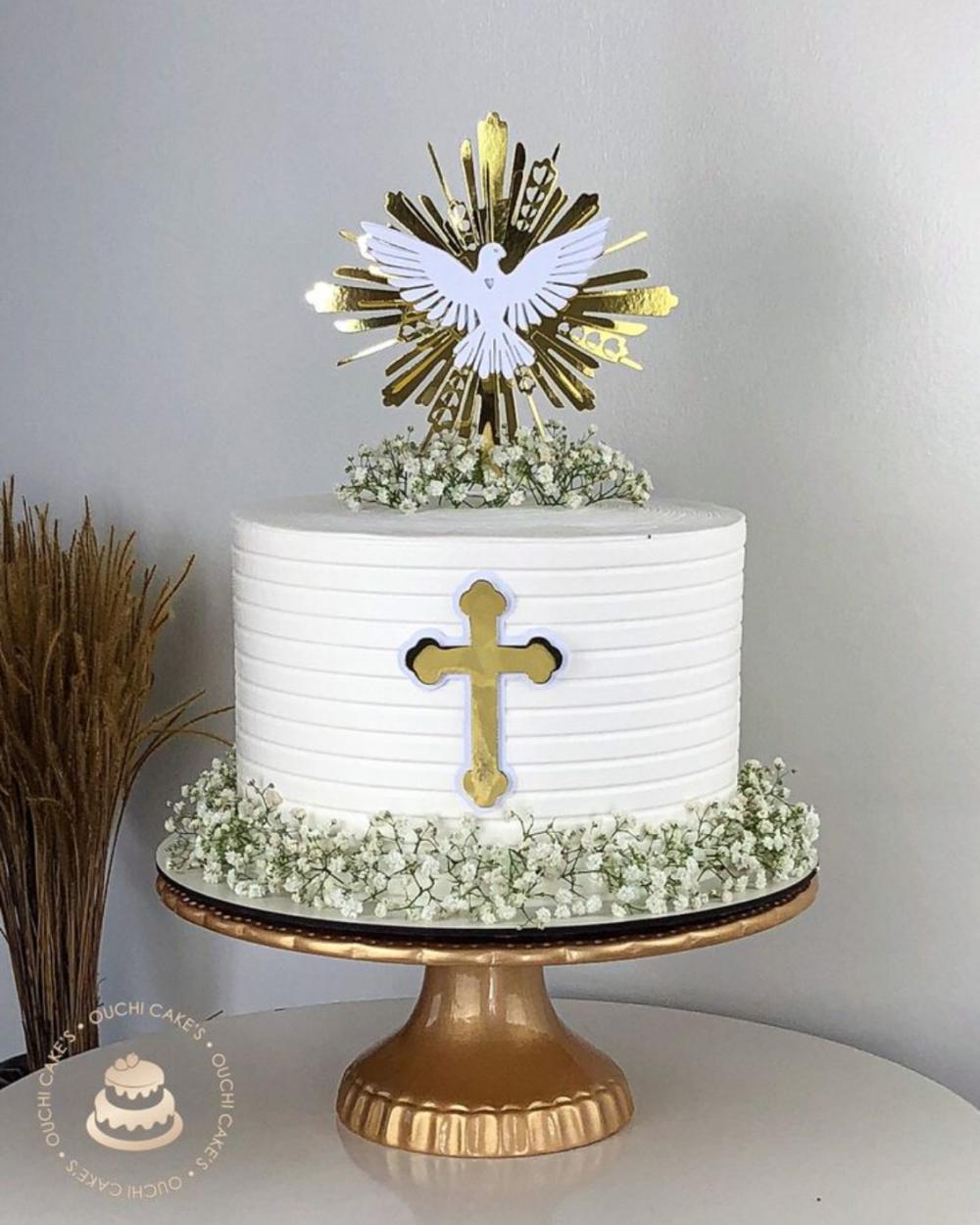 topo de bolo primeira eucaristia