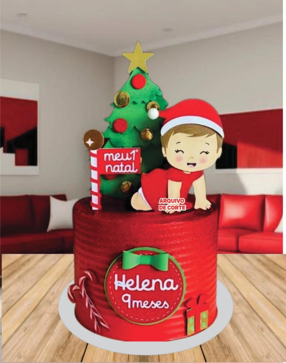 topo de bolo meu primeiro natal