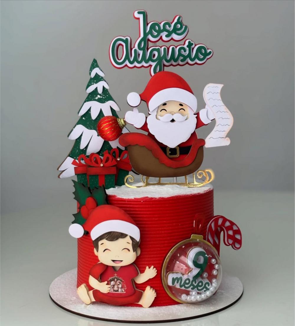 topo de bolo meu primeiro natal