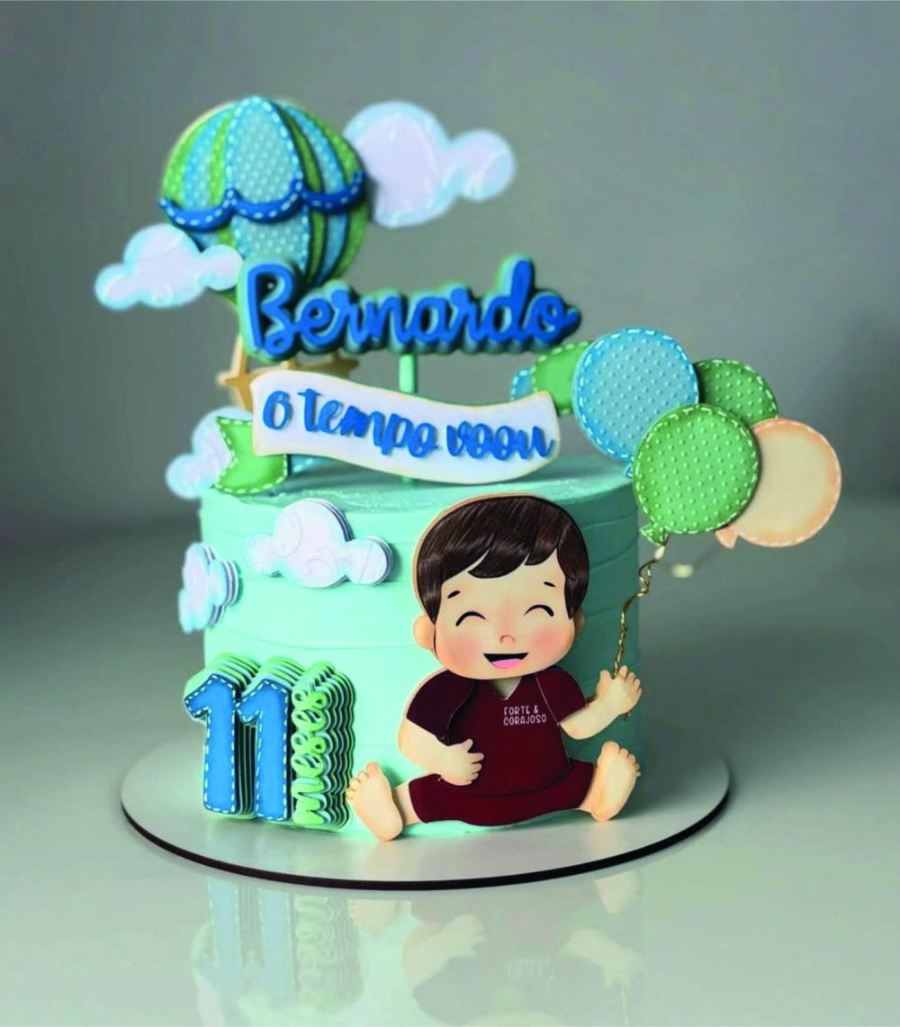 topo de bolo o tempo voa