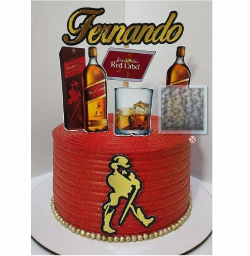topo de bolo bebidas wiski red label