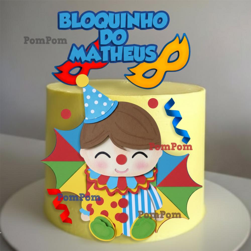 topo de bolo bloquinho mesversário