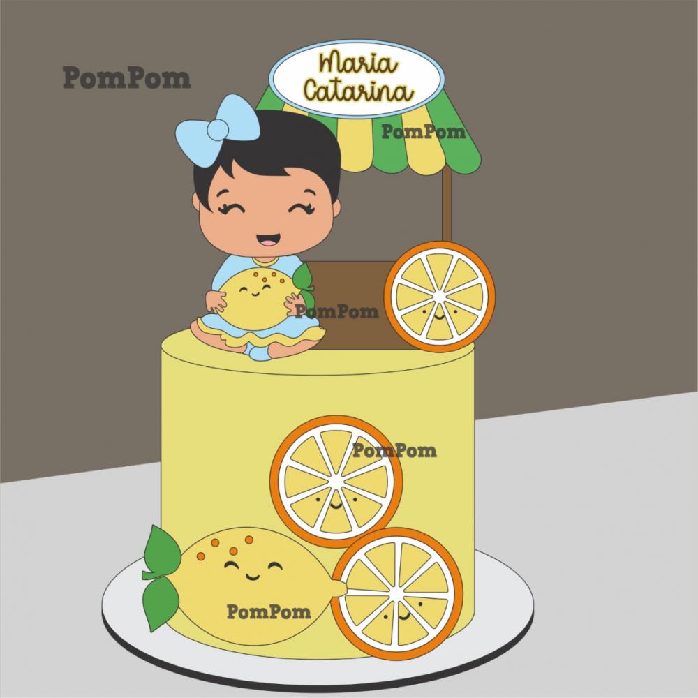 topo de bolo frutinhas