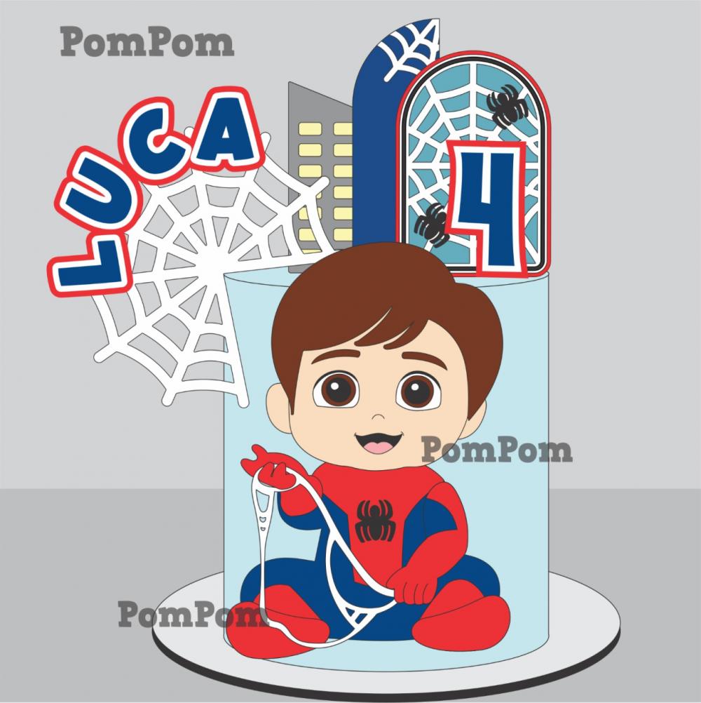 topo de bolo homem aranha