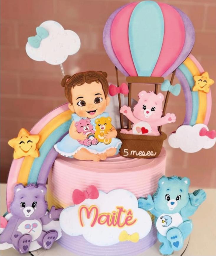 topo de bolo ursinhos carinhosos