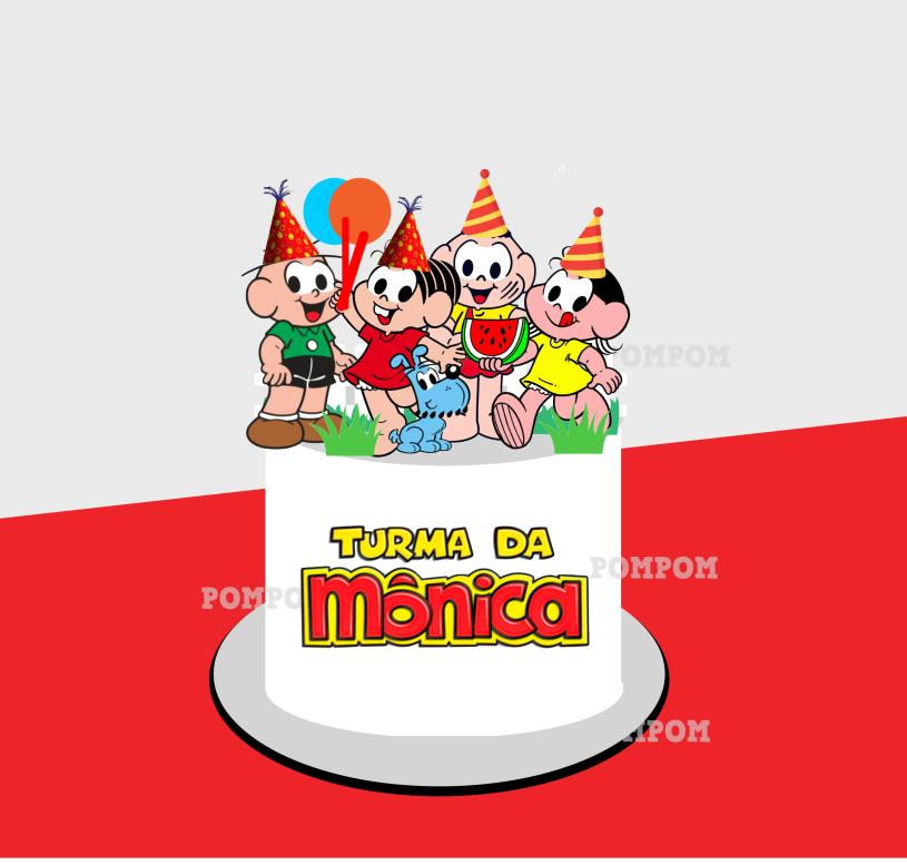 topo de bolo turma da Mônica