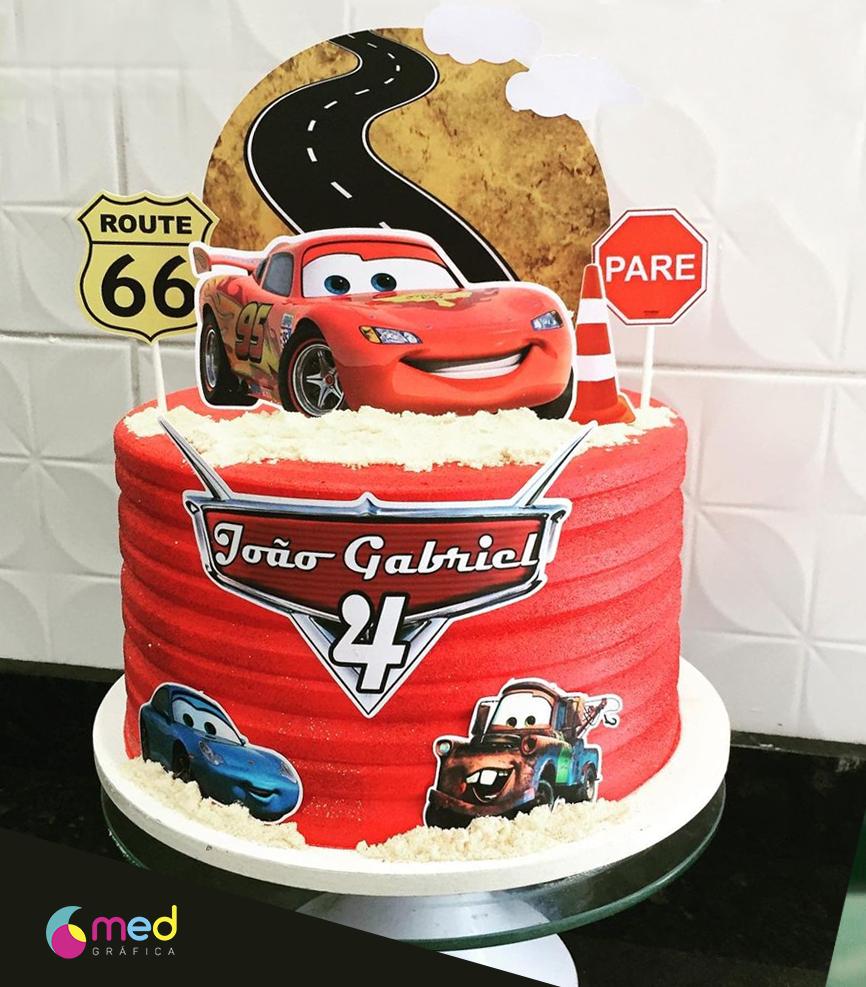 topo de bolo carro mcqueen
