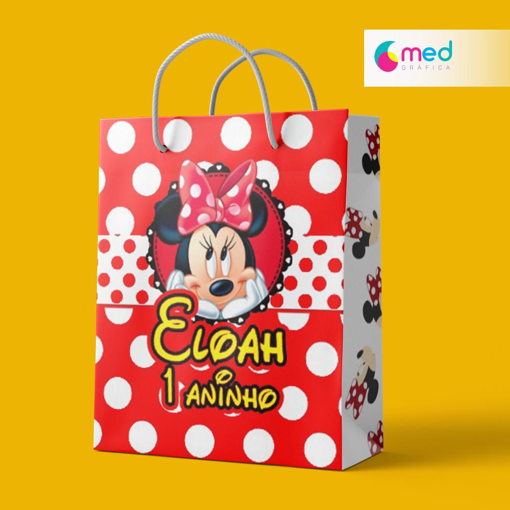 arte sacola minnie vermelha