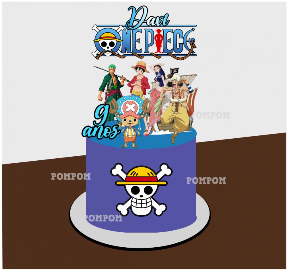 topo de bolo one piece