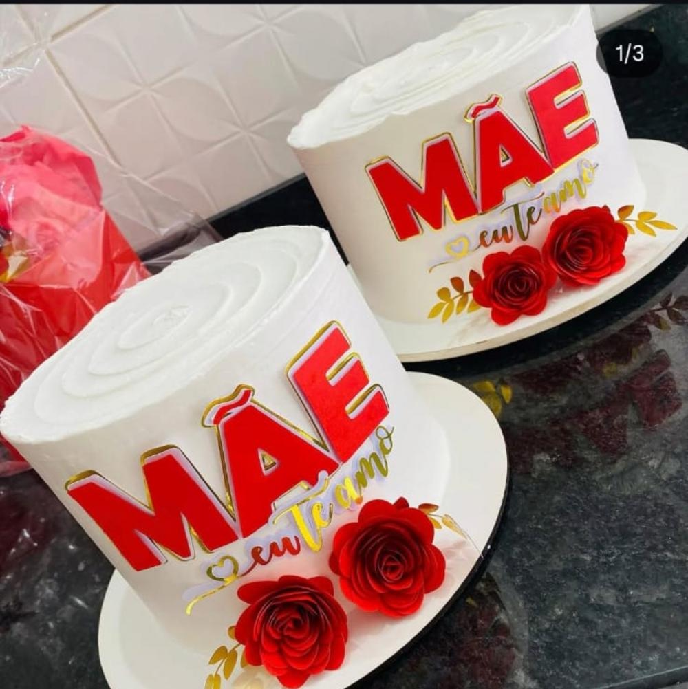 topo de bolo mãe