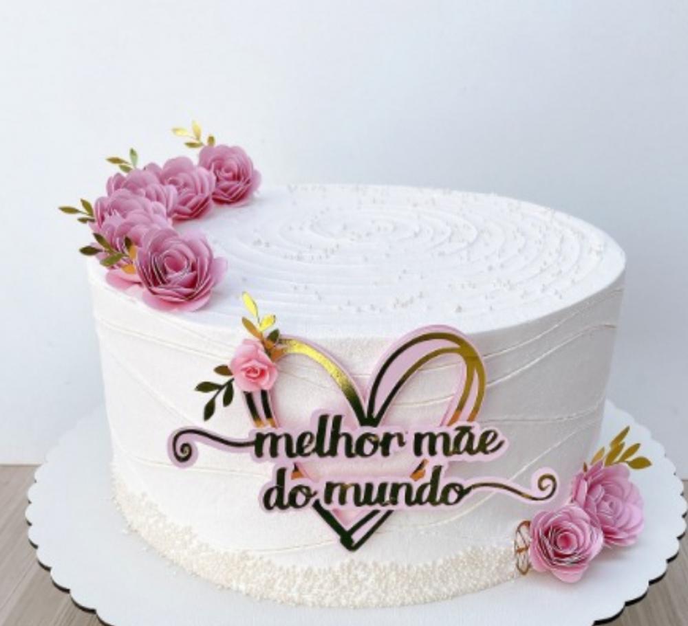 topo de bolo mãe
