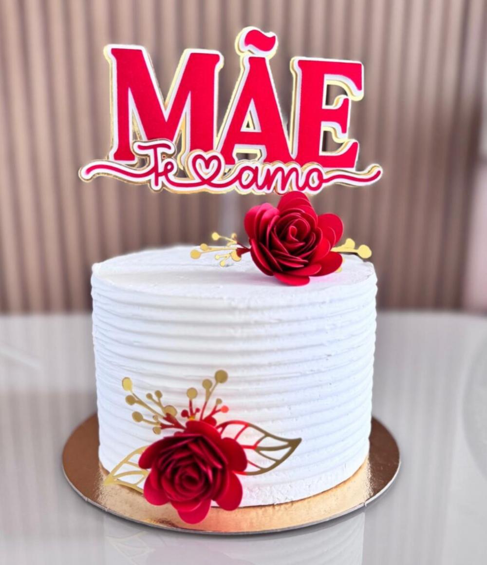 topo de bolo mãe