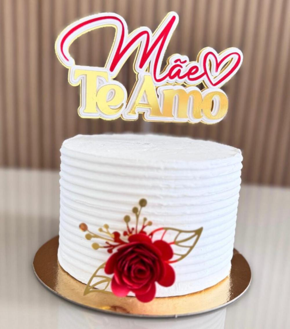 topo de bolo mãe