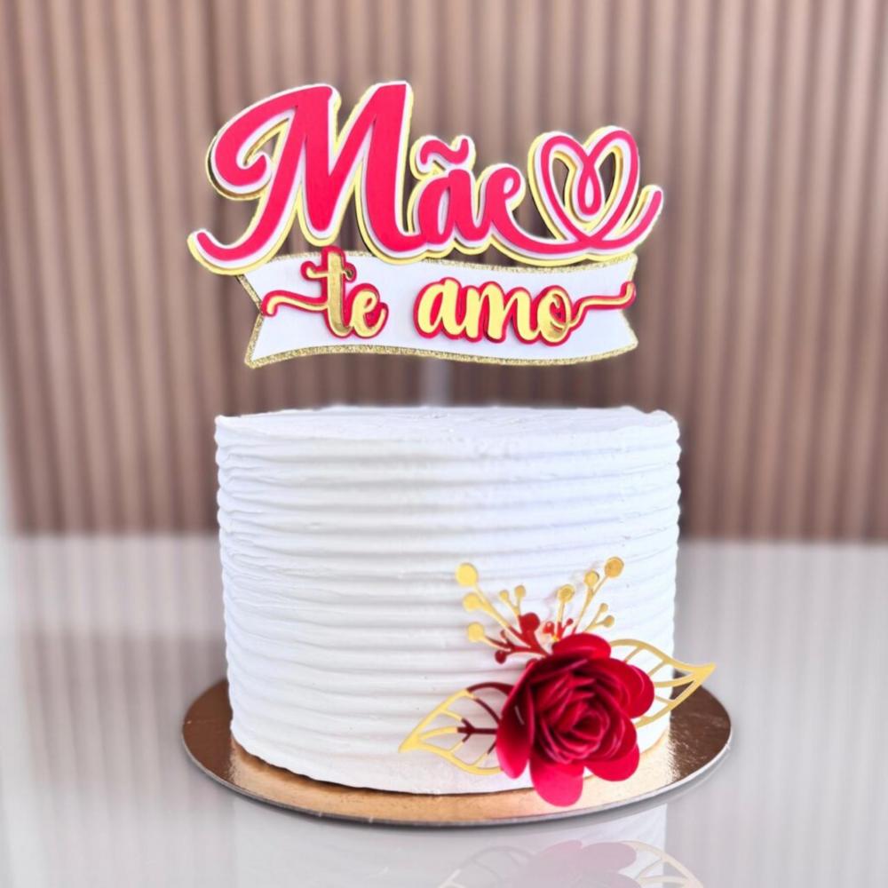 topo de bolo mãe